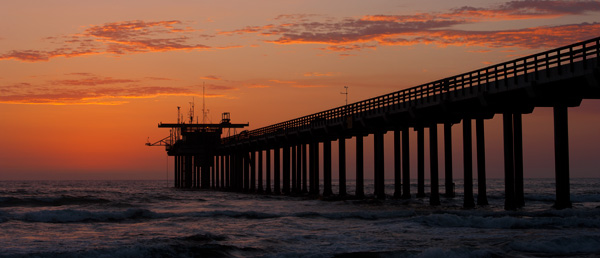 Scripps Pier at sunset